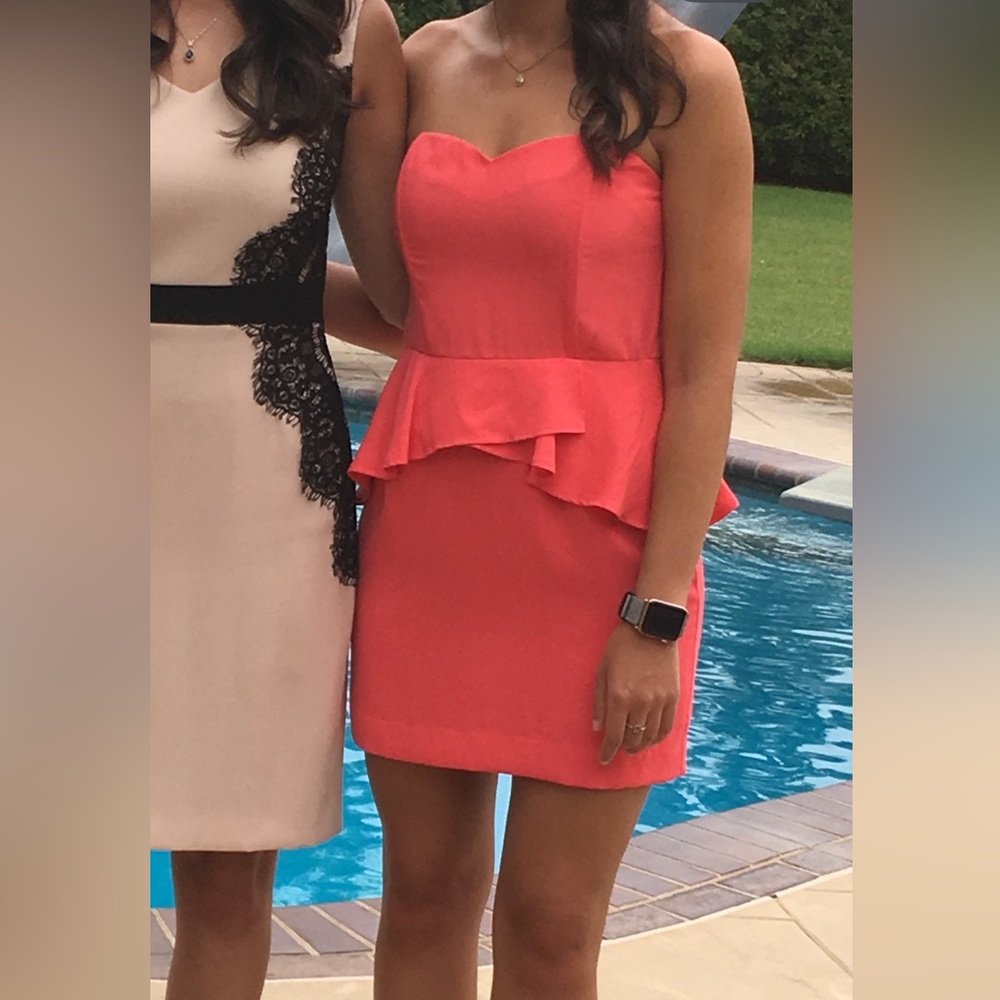 Forever 21 Bold Scarlet Red Strapless Dress